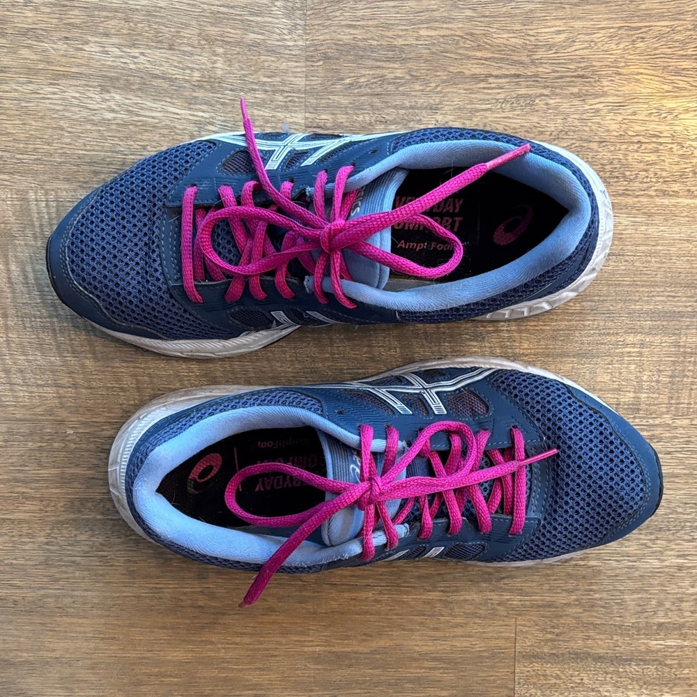 ASICS Gel-Contend Blue and Pink Sneakers